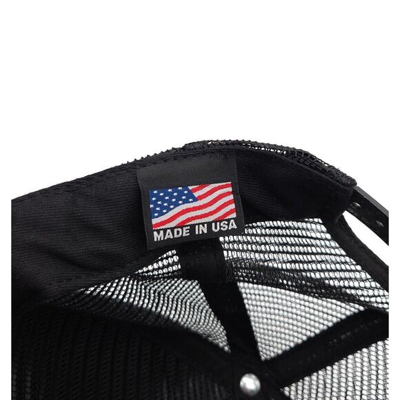Culprit Snapback Trucker‎ Mesh Hat Black Ball Cap Stitched Logo USA Made Unisex - Picture 7 of 7